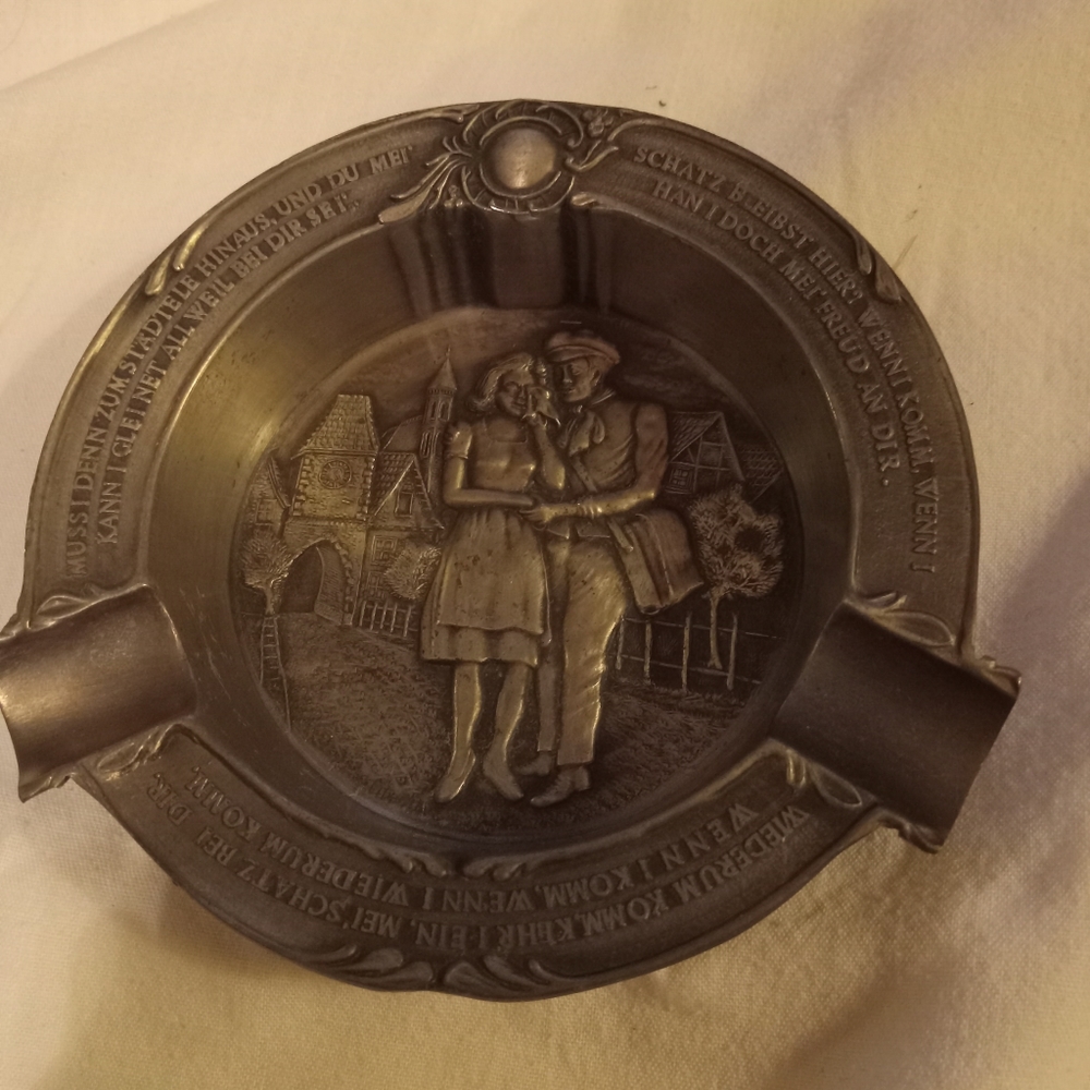 Pewter ashtray